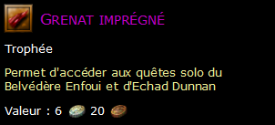 Grenat imprégné