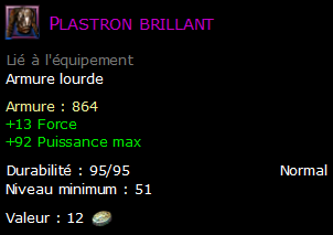 Plastron brillant