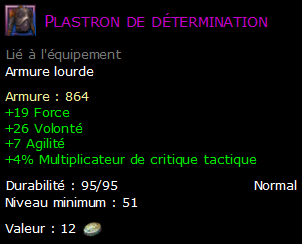 Plastron de détermination