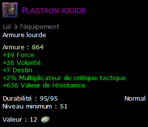 Plastron rigide