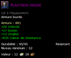 Plastron rigide