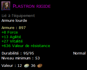 Plastron rigide