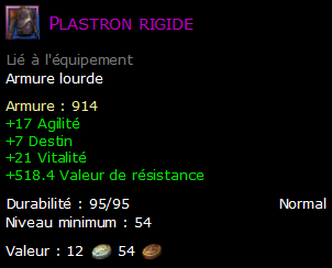 Plastron rigide