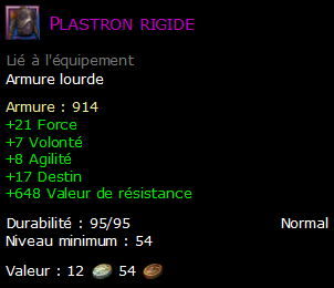 Plastron rigide