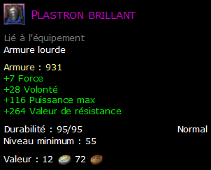 Plastron brillant