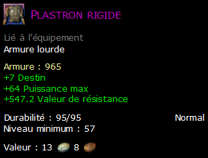 Plastron rigide