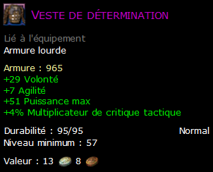 Veste de détermination