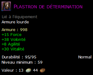 Plastron de détermination