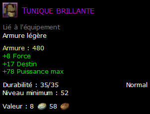 Tunique brillante