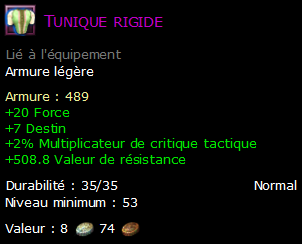 Tunique rigide