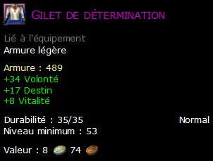 Gilet de détermination