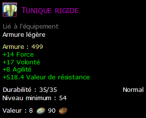 Tunique rigide