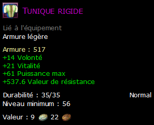 Tunique rigide