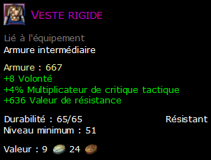 Veste rigide