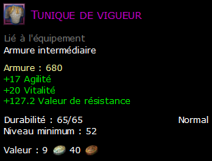 Tunique de vigueur