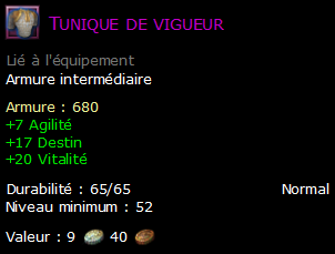 Tunique de vigueur