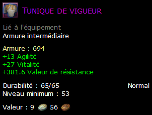 Tunique de vigueur