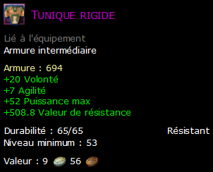 Tunique rigide