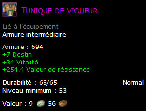 Tunique de vigueur