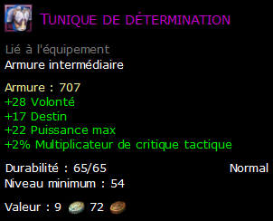 Tunique de détermination