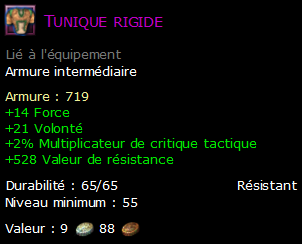 Tunique rigide