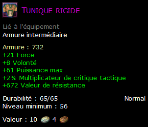 Tunique rigide