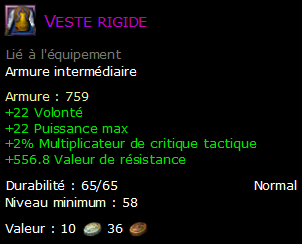 Veste rigide