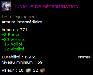 Tunique de détermination