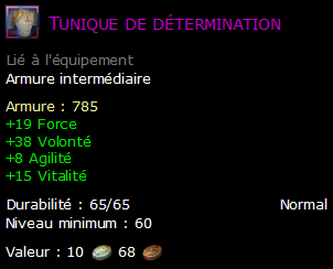 Tunique de détermination