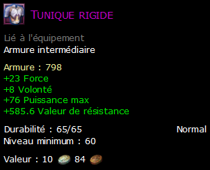 Tunique rigide