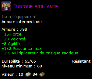 Tunique brillante