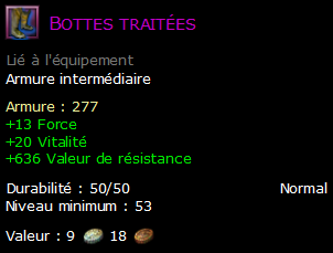 Bottes traitées