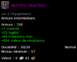 Bottes traitées