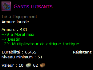 Gants luisants