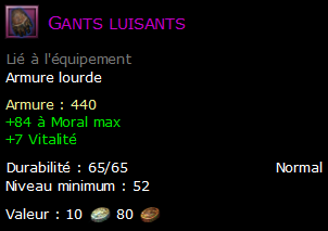 Gants luisants