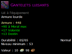 Gantelets luisants