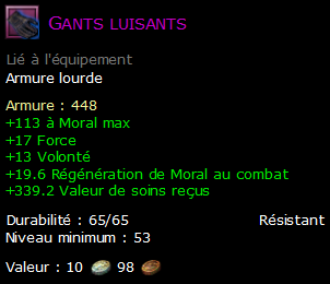 Gants luisants