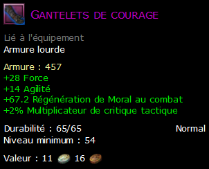 Gantelets de courage