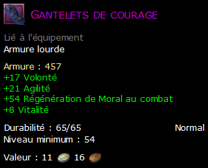 Gantelets de courage