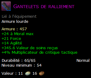 Gantelets de ralliement