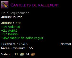 Gantelets de ralliement