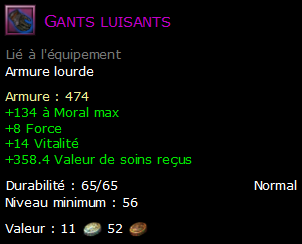 Gants luisants