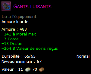 Gants luisants