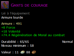 Gants de courage