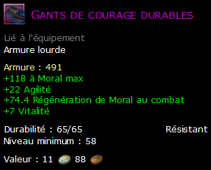 Gants de courage durables