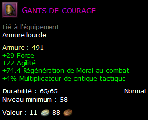 Gants de courage