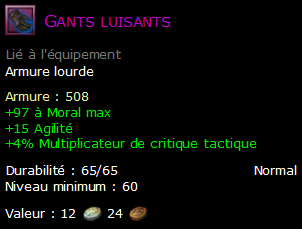 Gants luisants