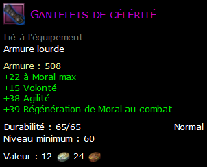 Gantelets de célérité