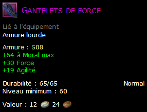 Gantelets de force