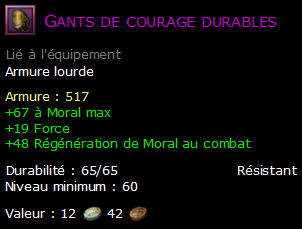 Gants de courage durables